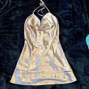 Guess Size Large Metallic Slip Dress